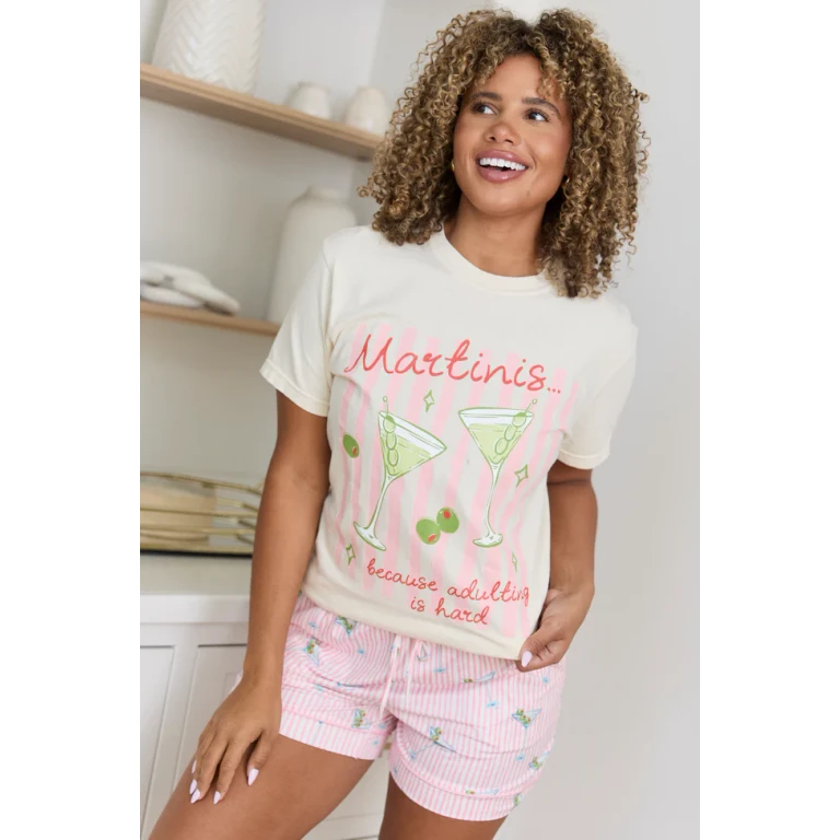 Adulting Is Hard Ivory Graphic Tee