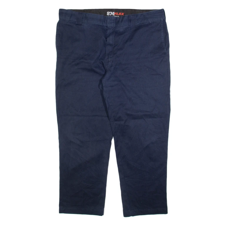 DICKIES 874 Workwear Mens Trousers Blue Regular Straight W40 L28
