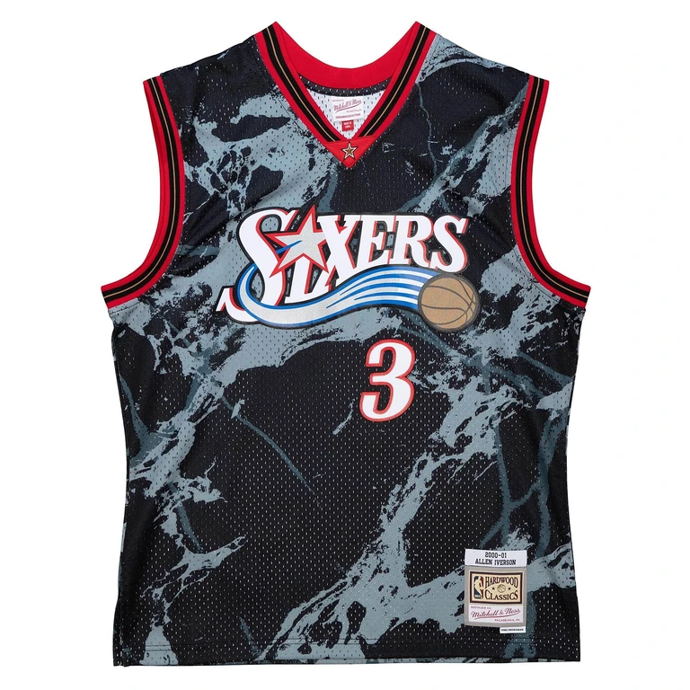 NBA Marble Swingman Jersey Philadelphia 76Ers 2000 Allen Iverson