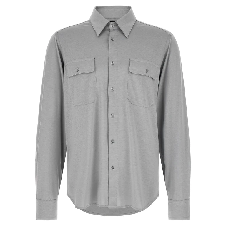 Tom Ford Gray Silk Blouse - Men