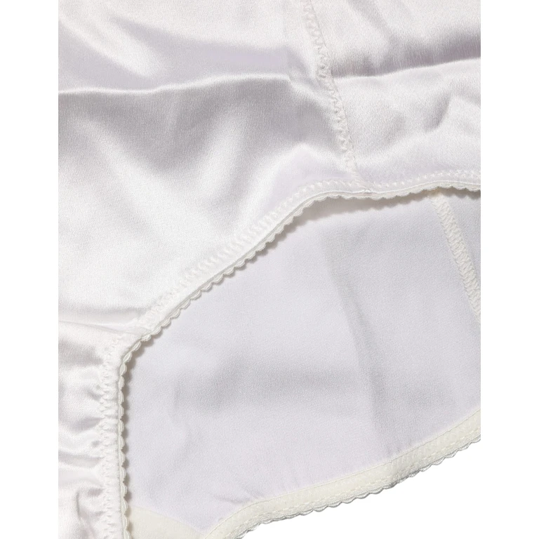 Dolce & Gabbana White Silk Blend High Waist Girdle Panty Underwear Elastane Clothing - Women