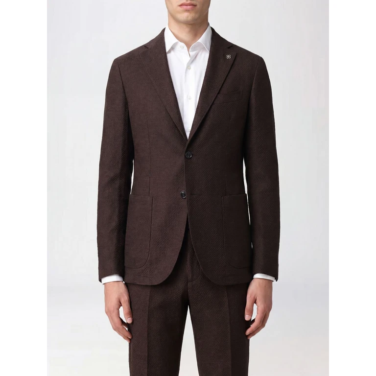 Single-Breasted Blazer with Peak Lapels and Patch Pockets (GDAKAR22KPETC800002EM815694)