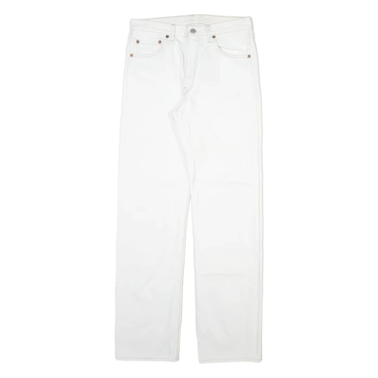 LEVI'S Mens Trousers White Regular Straight 90s W28 L31