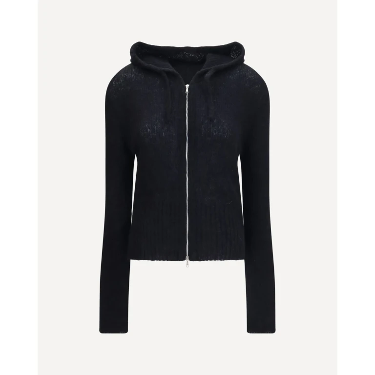 Alpaca-blend Zip-Up Hoodie Female 38