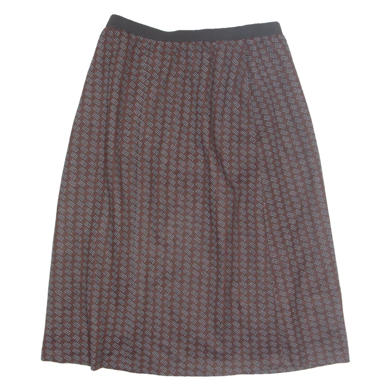 Womens Straight Skirt Orange Knee Length Chevron S