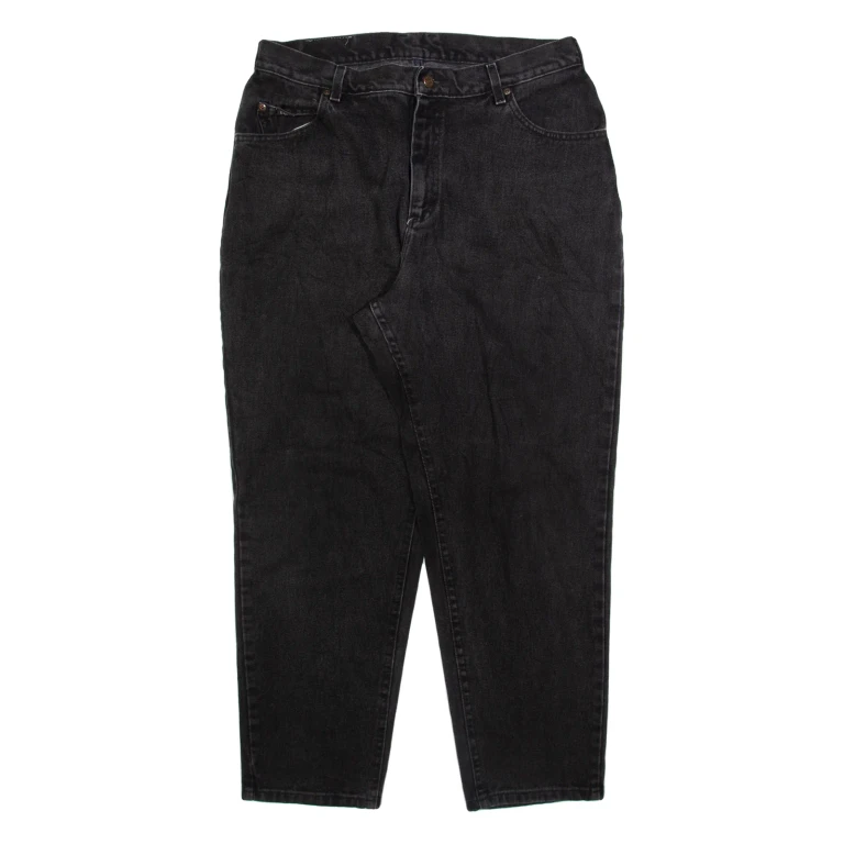 LEE Womens Jeans Black Regular Tapered W32 L28