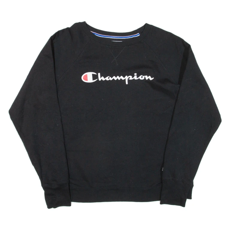 CHAMPION Womens Sweatshirt Black XL