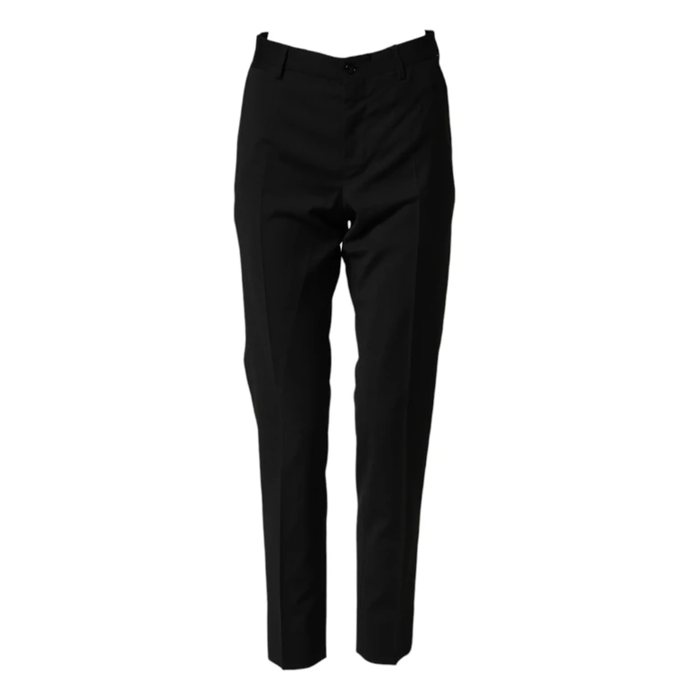 Dolce & Gabbana Black Wool Formal Dress Men Trouser Pants 02+wv - Men