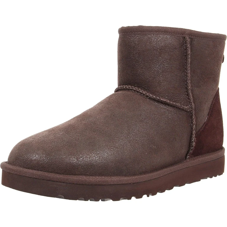 [1007307-bjc] Mens Ugg Classic Mini Bomber Fleece Lined 'chocolate' - Chocolate