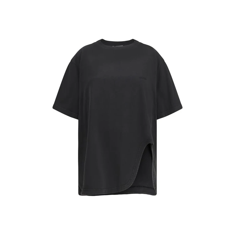 The Attico Black Cotton T-Shirt - Women