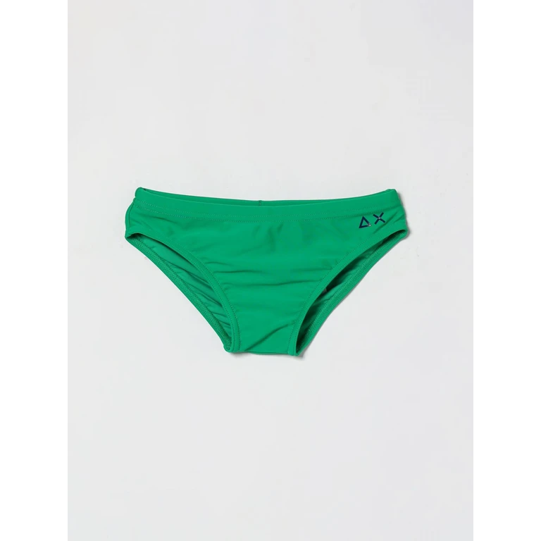 SUN68 Boy's Contrasting Logo Nylon Swim Briefs (H3533288)