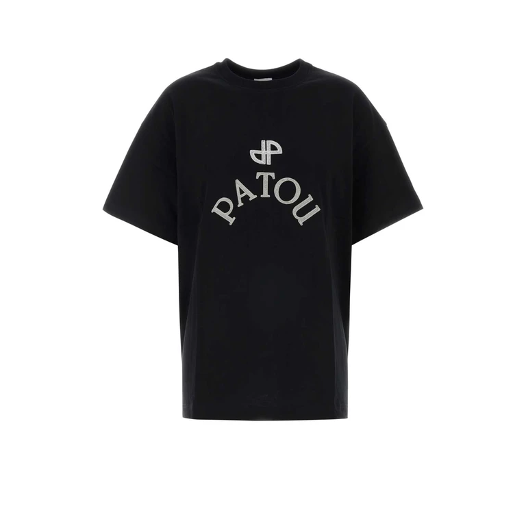 Patou Black Cotton Oversize T-Shirt Exterior - Women