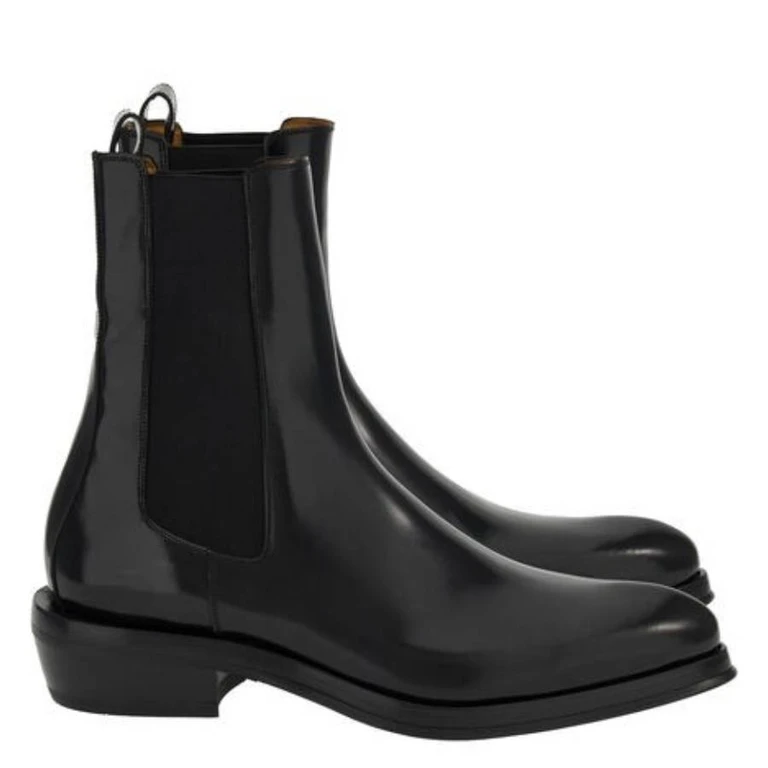 Ferragamo Frank Leather Chelsea Boots, Size 9 E