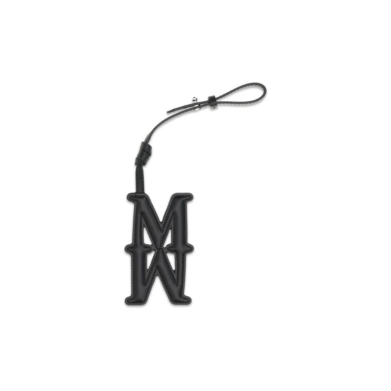 Black Calf Leather Bos Taurus Keychain Accessory - Women