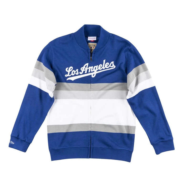 Men's MLB Front Stripe Full Zip Sweater Los Angeles Dodgers