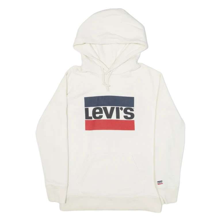LEVI'S Mens White Hoodie XS