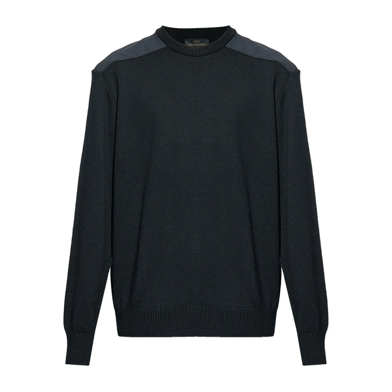 Wool Shoulder-patch Sweater