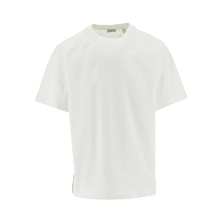 Camiseta Burberry con logo y estampado de cuadros para hombre