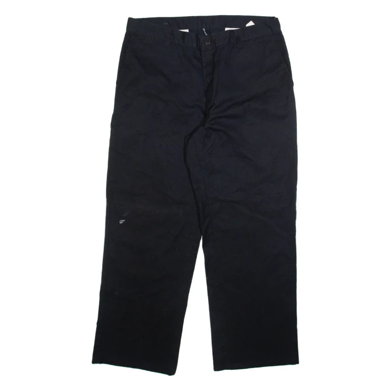 DICKIES Mens Trousers Black Regular Straight W36 L30