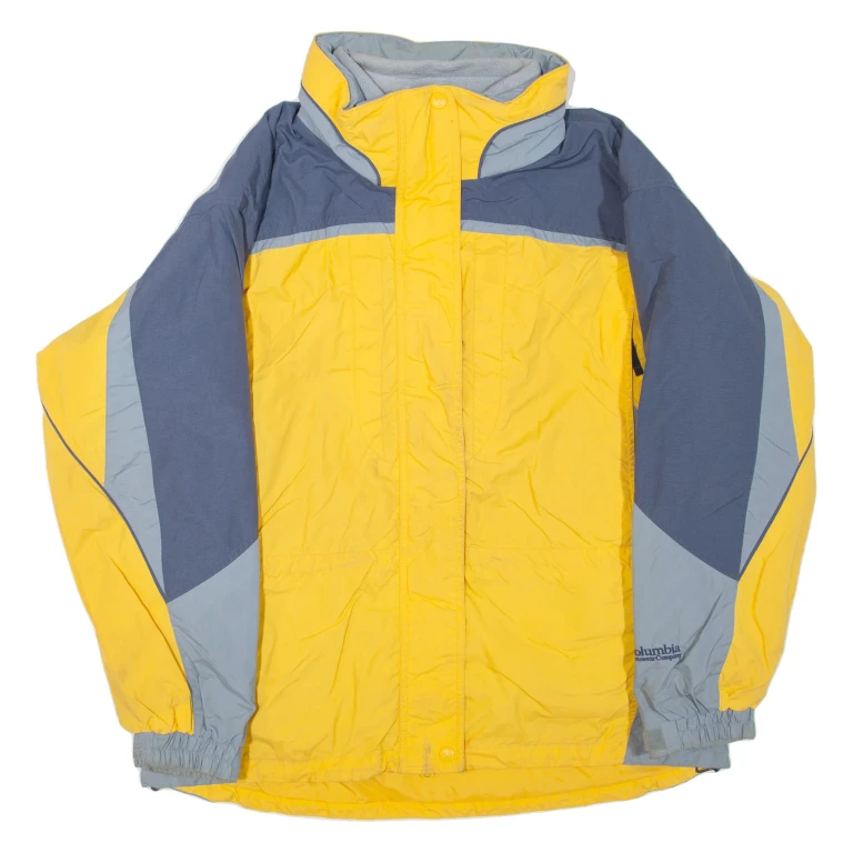 COLUMBIA Womens Jacket Yellow Nylon Colourblock XL