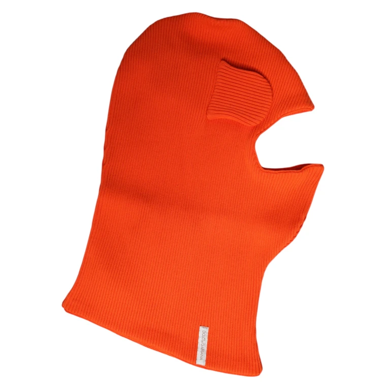 Dolce & Gabbana Orange Cotton Whole Head Wrap Balaclava Hat - Men