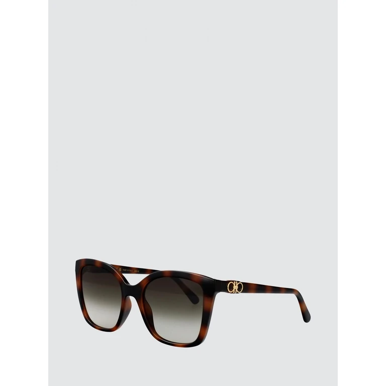 Cat-Eye Acetate Sunglasses with Gancini Detail (SF1026S214)