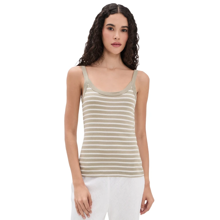 Vince Stripe Cami Limone Combo M