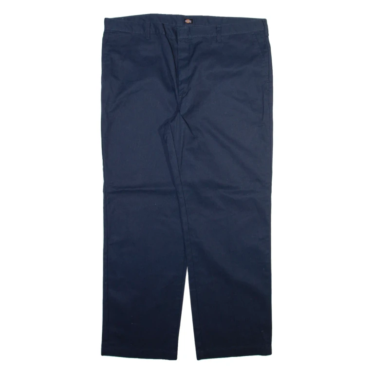 DICKIES Mens Trousers Blue Regular Straight W42 L31