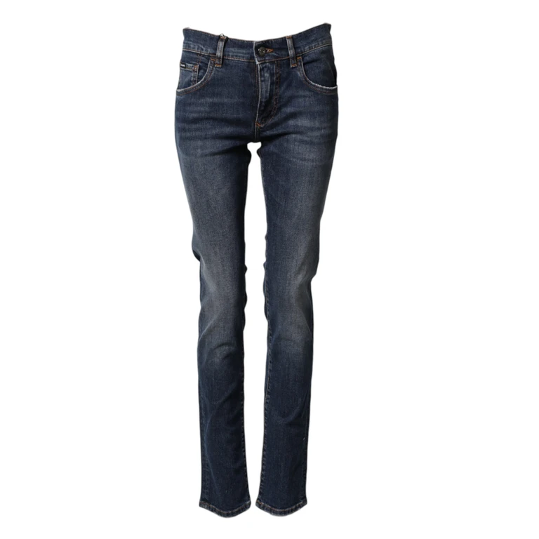 Dolce & Gabbana Blue Cotton Stretch Skinny Men Denim Jeans Elastane Clothing - Men
