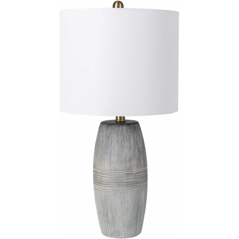 Mabayo Ribbed White Ceramic Table Lamp
