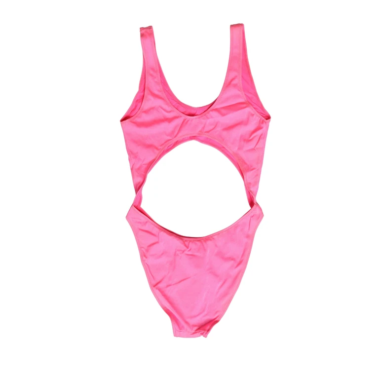 Dolce & Gabbana Pink Cut-Out High Leg One Piece Swimsuit Swimwear Elastane Polyester Clothing - Women