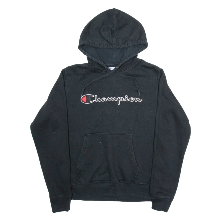CHAMPION Mens Black Hoodie M