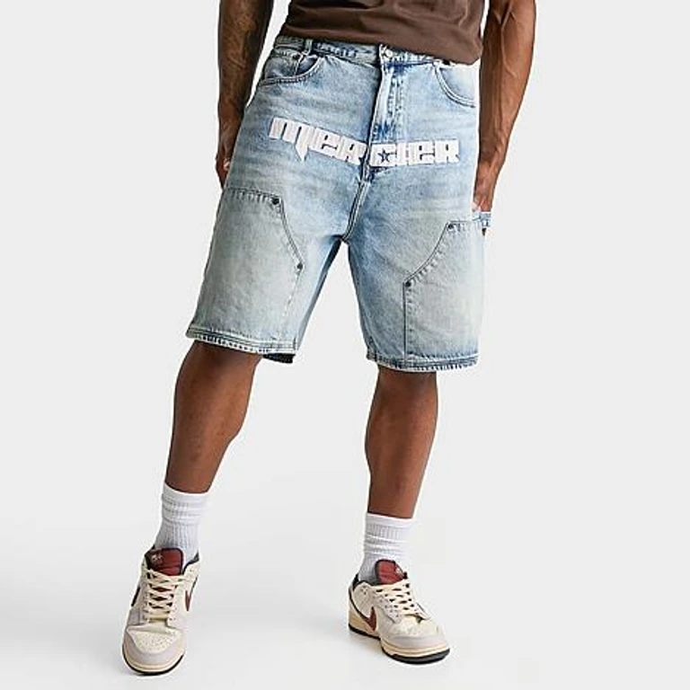 Men's Mercier Carpenter Denim Jean Shorts in Blue Wash Size: 30