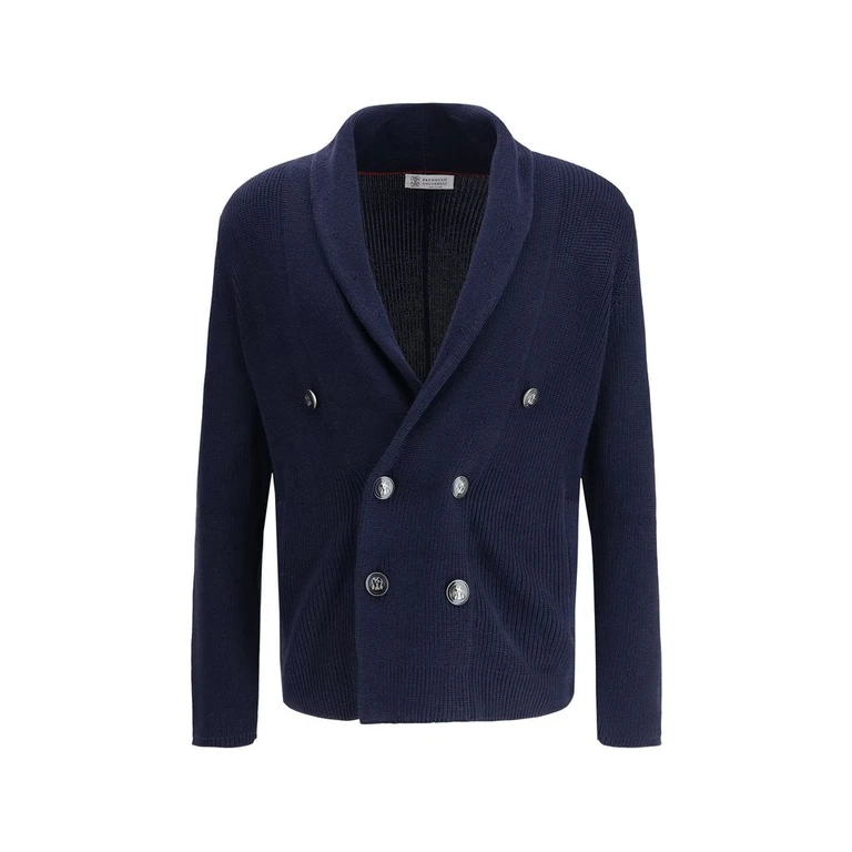 Brunello Cucinelli Blue Cotton Cardigan Clothing - Men