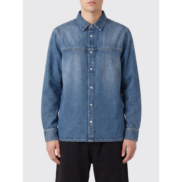 Long-Sleeved Monogram Print Denim Shirt (S6CMMASI080126)