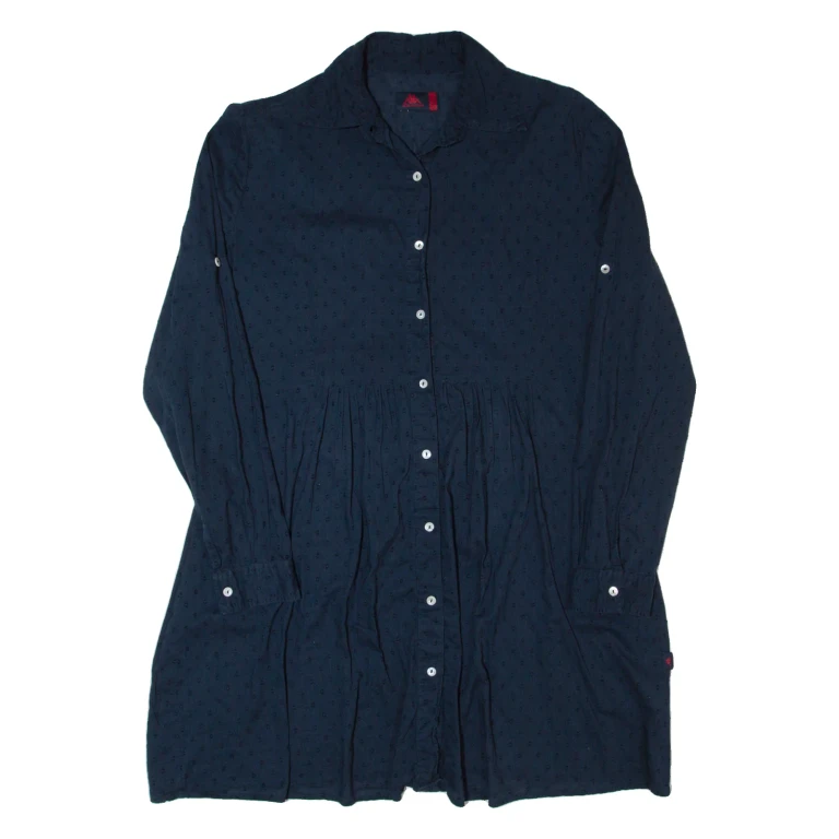 KAPPA ROBE DI Oversized Womens Shirt Dress Blue Spotted Knee Length S
