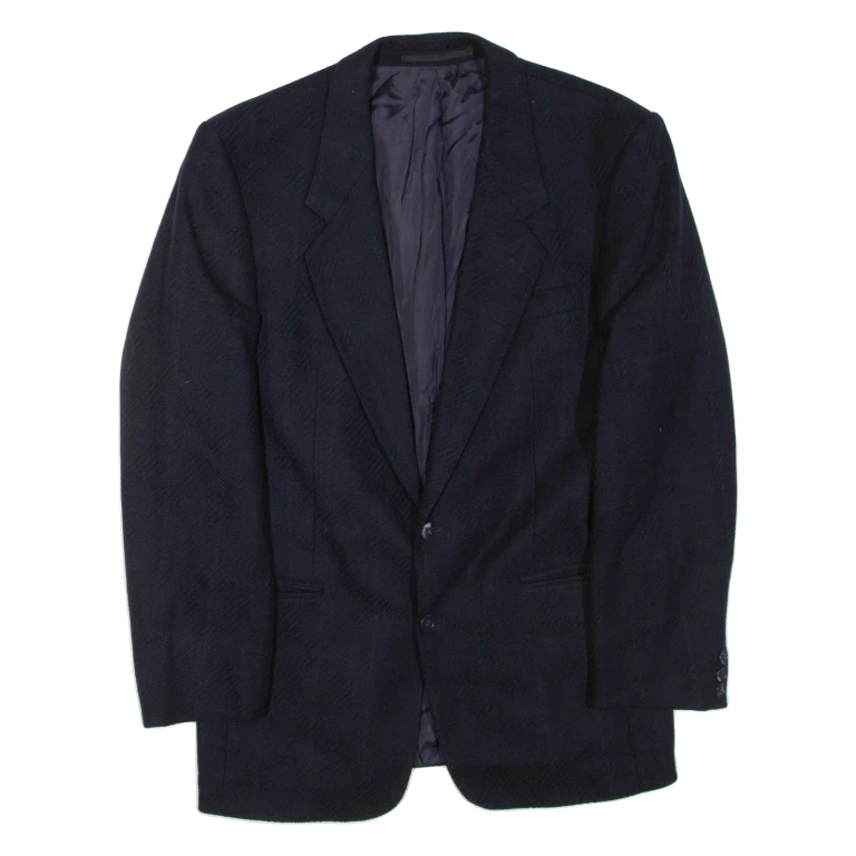 Mens Blazer Jacket Blue Wool M