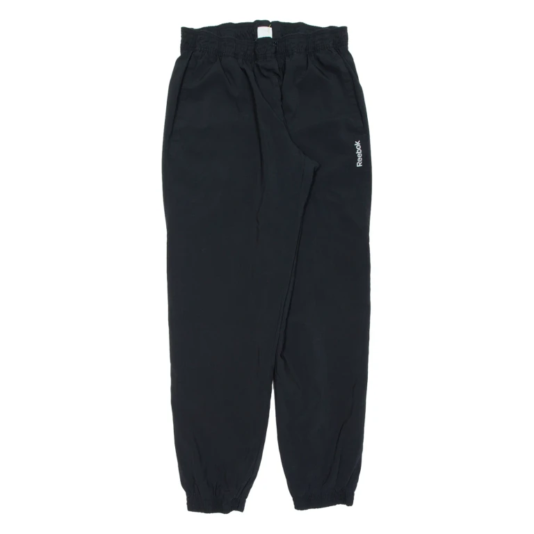 REEBOK Mens Track Pants Black Tapered L W30 L30