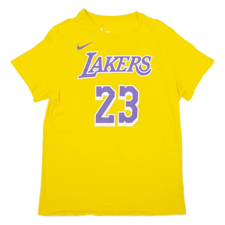 NIKE La Lakers Mens Jersey Yellow USA L