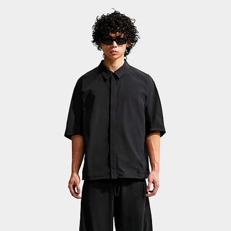 Nike Men's Tech Helios Dri-FIT Short-Sleeve Top in Black Size: XS