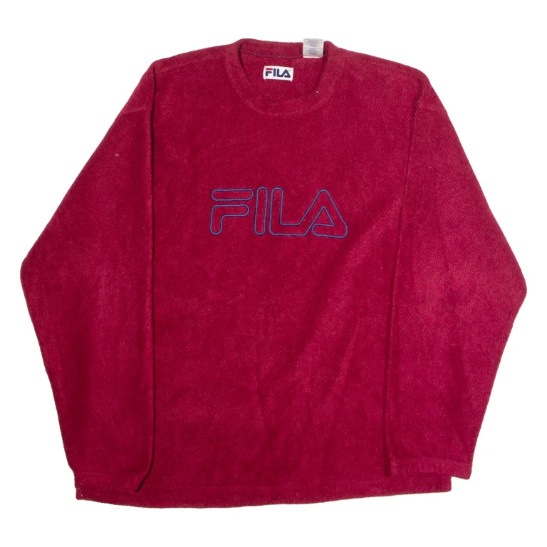 FILA Mens Fleece Red Crew Neck XL