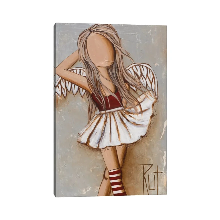 Red Socks by Ruth's Angels - Canvas Gallery Wrap