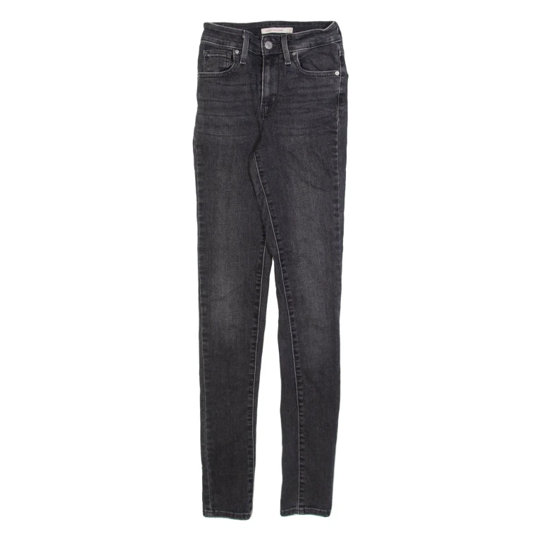 LEVI'S 721 Womens Jeans Grey Slim Skinny Stone Wash W23 L32