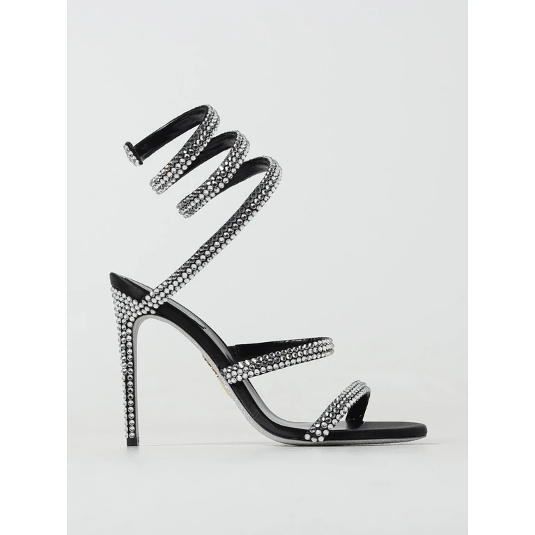Heeled Sandal Woman color Silver (C12076105R001V065)