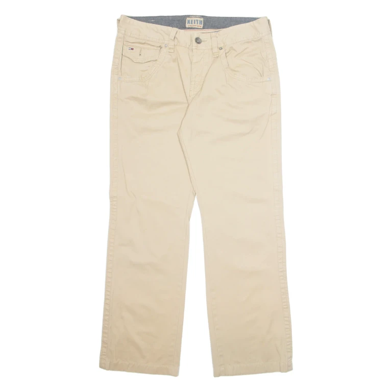 TOMMY HILFIGER Mens Trousers Beige Regular Straight W33 L29