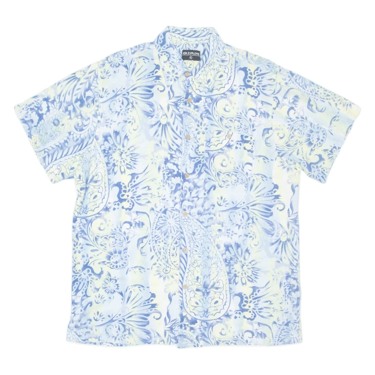 EXPLORE Mens Shirt Blue Gingham XL