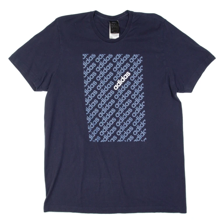 ADIDAS Mens T-Shirt Blue L (GG1-290724-17267)