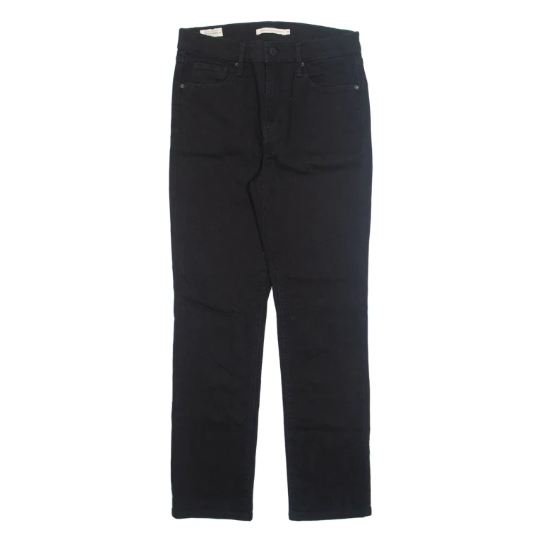 LEVI'S Womens Jeans Black Regular Straight W29 L30