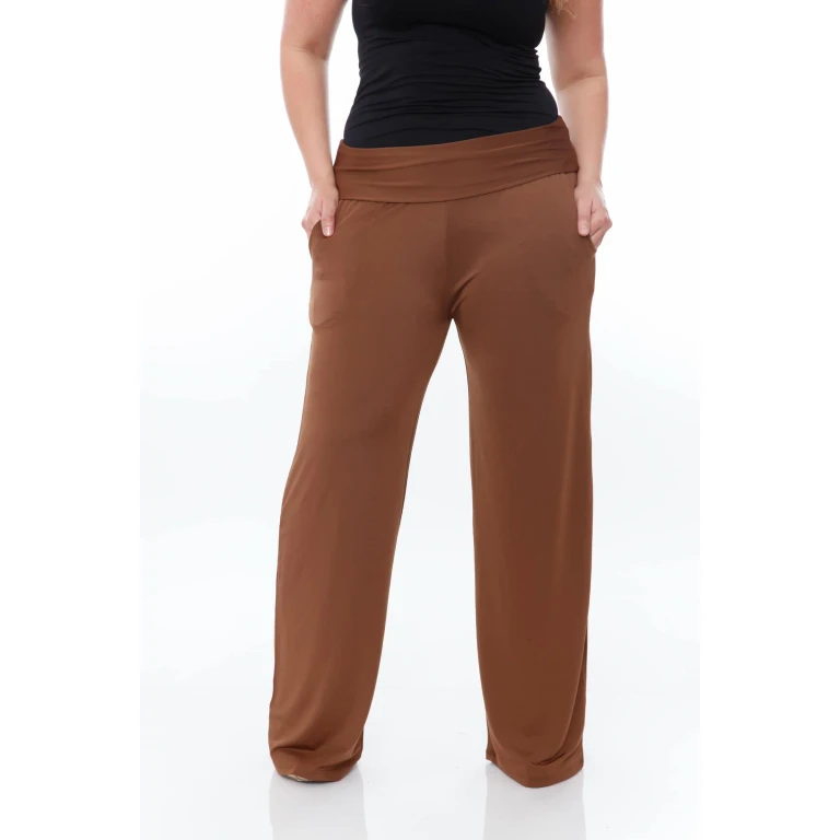 Women's Plus Size Solid Palazzo Pants
