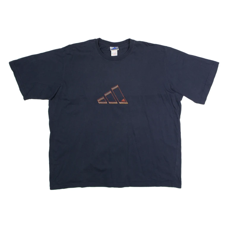 ADIDAS Mens T-Shirt Blue 90s Crew Neck XL